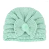 Hair Accessories Baby Hedging Hat Kids Winter Hats Beanies Children Warm Woolen Yarn Knitted Cap For Girls Boys Solid Color Bowknot Warmer