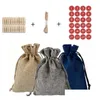 Other Home Storage Organization Diy 3 Color Gift Bag Kit 1 Coil Rope 24 Sacks Clips Suit Candy Packaging Flax Cloth Pouch Dhgarden Dhlrf