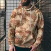 Męskie bluzy z kapturem jesień i zima niestandardowa masowa moda 3D wzór drukowania bluzy pullover streetwear polarowe płaszcze polarowe