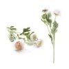 Decorative Flowers British Ranunculus Simulation Flower Household Wedding Tabletop Vase Decoration Plush Fabric Artificial Peony Rose