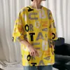 T-shirt da uomo T-shirt da uomo Stampa lettera 2022 Camisetas Japanness High Street Camicia hip-hop per abbigliamento sportivo casual Top vintage