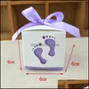 Emballage Cadeau Coffrets Cadeaux Créatifs Pour Bébé Fête Carré Papier De Mariage Doux Cas Évidé Conçu Empreinte Boîte De Bonbons Bonbonnière 0 Dhn7H