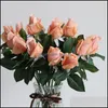 Couronnes de fleurs décoratives artificielles hydratantes fleur de rose décor à la maison fausses fleurs artisanales décoration de boda simple simulation ro dhvrp