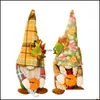 Party Favor Pumpkin Hat Rudolph Faceless Doll Autumn Maple Leaf Party Gnomes Elf Toys Thanksgiving Festival Decorations Supplies For Dheln