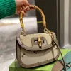 Omuz Çantaları Crossbody Mini Diana Bambu Çanta Flep Debriyaj Tuval Deri Çanta Cüzdanları Mektup Baskılar Çıkarılabilir Kırmızı