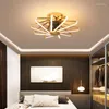 Kroonluchters plafond ventilatorlamp ventilator lichtkamer slaapkamer woonkamerlampen geïntegreerde led -fans AC220V pure koperen motor met externe contorl