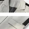 Kombinezony damskie Być może u gary kontrast kolor kołnierza Blazer długi rękaw kieszeń kieszonkowy płaszcz C0145