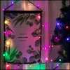 Décoration de fête des lumières de décoration de Noël de Noël LED Remote Colorf Light String Energy Conservation Romantic Fog Bubble Stri Dhuhn