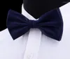 Bow Ties Gusleson Silk Solid, wstępnie związany krawat dla mężczyzn fioletowe czarne żółte podwójne krotki wodoodporne bowtie bowtie