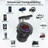 Quick Charge PD USB Type C Car Motorcycle Charger Socket 12V/24V QC3.0 Power Outlet with LED Voltmeter Switch Fast Charge