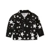 Jackets Children 's Clothing Autumn Girls'Singlebreasted Star Print Longleeved Coat Trendy Allmatch Lapel Spring Jacket 외부웨어 221125