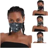 Designer-Masken Schutz Mund Atemschutzmaske wiederverwendbar waschbar Mascarilla Strass Kristall Staub Mode Gesichtsmaske Übung C Dhgarden Dhxsl