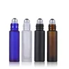 Frosted Lip Gloss Oil Roll On Bottle 10ml Portable Empty Refillable Makeup Frosted Container with Metal Ball