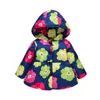 Down Coat Winter Hooded Warm Jacket Baby Girls 05 år gammal söt tecknad tryckt kappa förtjockat mode The Children's Clothing 221125