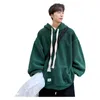 Lamswol Hoodies Voor Mannen Winter Verdikte Mode Koreaanse Kleding Nieuw Merk Effen Kleur Mannelijke Losse Sweatshirts