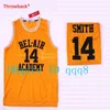 Koszykówka uniwersytecka nosi świeży Prince of Bel-Air #14 Will Smith Jersey Academy Version #25 Carlton Banks Black Green Yellow Stitc