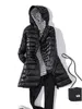 여자 다운 파카스 여성 오리 재킷 가을 겨울 초경 후드 가드 여자 코트 휴대용 긴 패딩 복도 외투 5xL 6XL 7XL 221125