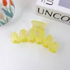 Nuevas pinzas coreanas transparentes para el cabello grandes, pinzas de cangrejo para mujer y niña, pasador de plástico colorido a la moda, accesorios para el cabello