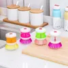 Random Color Kitchen Wash Pot Dish Brush Washing Utensils With Washing Up Liquid Soap Dispenser Household Cleaning Accessories Wholesale FY2678