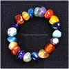 Beaded Irregarity Agate Natural Stone Strand Bracelet Bead Charm Bracelets For Women Men Fashion Jewelry Gift Drop Delivery Dhie1