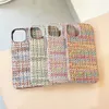 Woven Pattern Half Pack Phone Cases For iphone 14 Plus 13 12 11 Pro Max XS XR Fashion Anti Fall Shockproof Cover