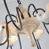Подвесные лампы Американская садовая птица люстра Простая железная ретро -лампа теплую спальню гостиная обеды