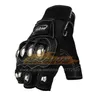 ST799 Touch Screen PU Leather Motorcycle Half Finger Glove Moto Motocross Moto Hard Fingerless Riding Biker Protezioni