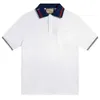Heren T-shirts Designer De originele versie onderscheidt het marktmodemerk Gu Gujia Embroidery Pure Cotton Short Sleeve Polo Neutral Loose Tee WY7A