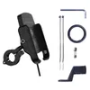 Suporte para celular de motocicleta de carro com carregador USB QC 3.0 Carregador sem fio para MOTORBIK MEIXO GPS STANCE PLOPO CELULO MONTAGEM