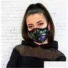 Designer Masks Mascherine Planet Printing Breathable Dust Face Masks Black Cloth Washable Respirator Foldable Anti Smoke Reu Dhgarden Dhpix