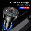 Автомобиль Universal USB CAR Charger 4 Ports Quick 7a Fast Зарядка для iPhone 11 Pro Xiaomi Huawei Мобильный телефон Двойной USB Adapter Adapter