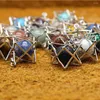 Colliers pendentifs mode femmes bijoux en pierre naturelle Opale Clear Crystal Quartz Merkaba six étoiles Collier d'énergie