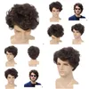 Men'S Children'S Wigs Nxy Wigs Brown Natural Curl Mens Men Chemical Fiber Mechanism Fashion Short 220527 Drop Delivery Hair Product Dh6Lk