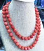 Chains Natural 10mm Round Faceted Orange Jade Gemstone Necklace 18''