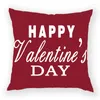 베개 발렌타인 데이 커버 붉은 심장 나는 당신을 사랑합니다 케이스 장식 Mrs 웨딩 홈 장식 소파 베개 케이스 베개.