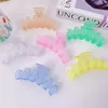 Nuevas pinzas coreanas transparentes para el cabello grandes, pinzas de cangrejo para mujer y niña, pasador de plástico colorido a la moda, accesorios para el cabello