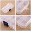 Transparent 10 Grid Rectangular Empty Box Mini Plastic Candy Pill Boxes Necklace Ring Storage Case Home Sundries Organizer Box BH8027 TYJ