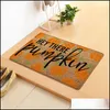 Other Festive Party Supplies Party Supplies Halloween Decor Pumpkin Skl Letter Cartoon Pattern Doormat Home Luxury Bedroom Living Dh5No