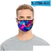 Designer masker återanvändbar respirator dammtät mascarilla anti rökduk ansikte mask adt barn regnbågen karneval natt mtic dhgarden dhp4j