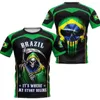 Men's T Shirts Brazil Flag Shirt Men's T-shirt Fashion Men Women Kids National Emblem Tshirt Hip Hop Tops 3d Print T-shirts Summer