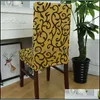 Housses de chaise Stretch Force Chair Ers Mticolor Retro Printing Sliper Half Wrap Seat Er El Wedding Banquet Supplies 8 5Wl Ii Drop Del Dhknt