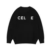 Designer New 23ss Luxury Celins Classic Fashionable Versatile Comfortable Correct Version Embroidery Patch Mens Womens Crew Neck Knitted Sweater LYIY