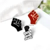 Pinnen broches emaille handvuistbroches pinnen rood zwarte vuisten revers toppen jurk badge voor vrouwen mannen mode sieraden drop levering dhsfq