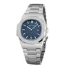 Polshorloges groothandel mannen mode casual jurk horloge matte kast blue wijzerplaat horloges luxe pp ontwerp sport polswatch cadeau