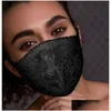 Designer Masks Lace Foldable Face Mask Protective Breathing Respirator Anti Dust Mascarilla Good Looking Wear Resistance Fashion Wom Dhbzt