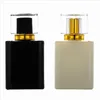 Verpakking Flessen Newwholesale 50 Stuks Highend Vierkant Per Verstuiver Fles 50Ml Zwart En Wit Glas Fijne Mist Spray Flessen Draagbare 83 Dhcva