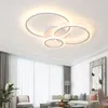 Luci del soffitto moderno semplice light pranzo soggiorno acrilico anelli rotondi pannello lampada studiare camera da letto illuminazione bianca