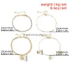 Anklets Iced tennis Crystal Buttery Anklet Sier Gold Chain Anklets armband voet voor vrouwen zomer mode sieraden drop levering dhecw