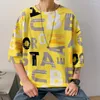 T-shirt da uomo T-shirt da uomo Stampa lettera 2022 Camisetas Japanness High Street Camicia hip-hop per abbigliamento sportivo casual Top vintage