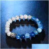 Beaded Retro Buddha Head Nature Stone Bracelet Agate Lava Wristband Women Mens Bracelets Fashion Jewelry Gift Drop Delivery Dhl7W